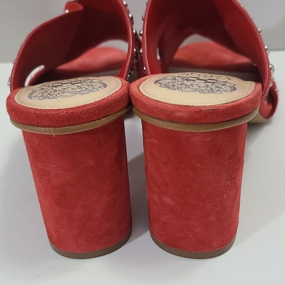 Vince‎ Camuto Jorlyn Stacked Heeled Red Sandal Size 8 - Picture 9 of 10